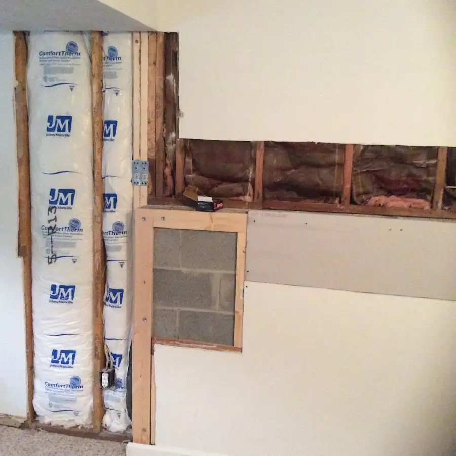 Wall insulation replacement during Basement Flood Cleanup in Sierra Vista